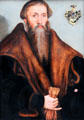 Portrait of Jurist Leonhard Badehorn by Lucas Cranach the Younger at Berlin Gemaldegalerie. Berlin, Germany.