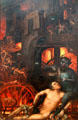 Detail of Last Judgment triptych painting by Jean Bellegambe from Douai at Berlin Gemaldegalerie. Berlin, Germany.