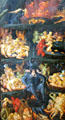 Detail of Last Judgment painting by Fra Angelico at Berlin Gemaldegalerie. Berlin, Germany.