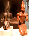Egyptian bronze statues of two Kushite kings at Neues Museum. Berlin, Germany.