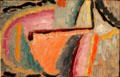 Small abstract painting by Alexej von Jawlensky at Pomeranian State Museum. Greifswald, Germany.