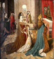 Scenes from the Legend of St Ursula painting at Wallraf-Richartz Museum. Köln, Germany.