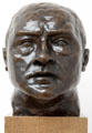 Self portrait sculpture by Max Beckmann at Hamburg Fine Arts Museum. Hamburg, Germany.