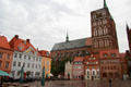 Old Market Square with St Nicholas' Church. Stralsund, Germany.