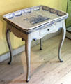 Faience side table top made in Schleswig at Schleswig Holstein State Museum. Schleswig, Germany.