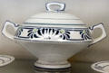 Porcelain covered serving dish in 'Athen Trias' pattern by Walter Magnussen for J. Uffrecht & Co of Neuhaldensleben at Schleswig Holstein State Museum. Schleswig, Germany.