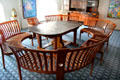 Dining room table, chairs, benches & sideboard by Wenzel Hablik at Schleswig Holstein State Museum. Schleswig, Germany