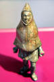 Roman era bronze figurine of man in hooded coat at Trier Archaeological Museum. Trier, Germany