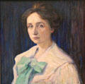 Gabriele Münter portrait by Wassily Kandinsky at Lenbachhaus. Munich, Germany.