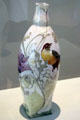 Porcelain vase painted with bird & poppy by J. Jurriaan Kok & Wilhemus Petrus Hartgring for Hague Plateelbakkerij Rozenburg at Bavarian National Museum. Munich, Germany.