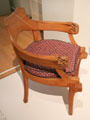 Carved elm armchair by August Endell at Bavarian National Museum. Munich, Germany.