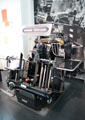 Heidelberg Platen printing press was first automatic machine to insert paper, print, then pile output with grippers at rate of 5500 sheets / hour at Deutsches Museum. Munich, Germany.