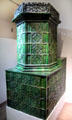 Tiled stove with green lead glazed earthenware tiles made for Castle Haneberg in Thurgau, Switzerland at Deutsches Museum. Munich, Germany