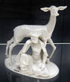 Nymphenburg porcelain figure of philosopher & gazelle by Joseph Wackerle for Nymphenburg at Deutsches Museum. Munich, Germany.