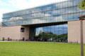 Facade of building shared by Museum Ägyptischer Kunst & University of Television & Film. Munich, Germany.