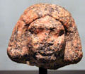 Unfinished head of rose granite at Museum Ägyptischer Kunst. Munich, Germany.