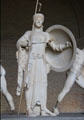 Central figure from Temple of Aphaia on Aegina pediment sculptures at Glyptothek. Munich, Germany.