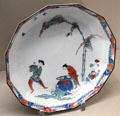 Meissen porcelain twelve-sided plate after Japanese pattern at Meissen porcelain museum at Lustheim Palace. Munich, Germany.