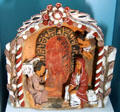 Virgin Mary with Annunciation angel scene from Portugal at folk art Collection Gertrud Weinhold. Munich, Germany.