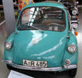 Heinkel Kabinenroller Type 408B-1 microcar by Ernst Heinkel A.G. from Hamburg at Deutsches Museum Transport Museum. Munich, Germany.