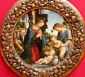 Worship of Christ Child painting by Fra Bartolommeo at Alte Pinakothek. Munich, Germany.