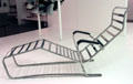 Metal chaise lounge by Marcel Breuer for Embru-Werke AG of Zurich at Pinakothek der Moderne. Munich, Germany.
