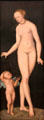 Venus with Cupid as a Honey Thief painting by Lucas Cranach at Germanisches Nationalmuseum. Nuremberg, Germany.