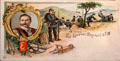 Postcard featuring German Army Railway Regiment with Kaiser Wilhelm II at Nuremberg Transport Museum. Nuremberg, Germany.