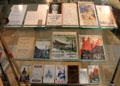 German railway travel promotional literature at Nuremberg Transport Museum. Nuremberg, Germany.