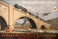 Visit the new Transport Museum in Nuremberg poster for completion of building now the Nuremberg Transport Museum. Nuremberg, Germany.