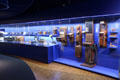 Gallery of telephones & gramophones at Museum of Communications in Nuremberg Transport Museum. Nuremberg, Germany.
