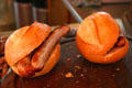 Wurst on a bun. Nuremberg, Germany.