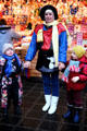 Visitors at Christmas Market on City Hall & Frauen Kirche square. Nuremberg, Germany.