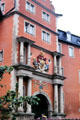 Coat of Arms over entrance to Castle of Teutonic Order. Bad Mergentheim, Germany