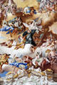 Detail of frescoes by Johann Jakob Zeiller on dome of Ettal Benedictine Abbey. Ettal village, Germany.