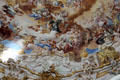 Detail of frescoes by Johann Jakob Zeiller on dome of Ettal Benedictine Abbey. Ettal village, Germany.
