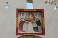 Bishop's symbol, dated 1899, over archway to Hohes Schloss zu Füssen. Füssen, Germany.