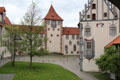 Hohes Schloss zu Füssen view from courtyard. Füssen, Germany.