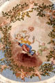 Ceiling fresco in monastery library at Museum of City of Füssen in Kloster St Mang. Füssen, Germany.