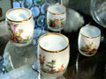 Milk glass cups made in Germany at Lindau Municipal Museum. Lindau im Bodensee, Germany.