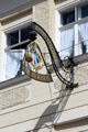 Hotel sign with hunting horn. Bad Tölz, Germany.