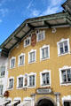 Yellow building dating from 1651 on Marktstraße. Bad Tölz, Germany.