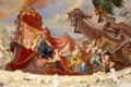 Detail of ceiling fresco in library of Kloster Wiblingen. Ulm, Germany.