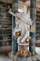 One of the statues depicting academic & religious virtues in library at Kloster Wiblingen. Ulm, Germany.