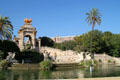 Cascade fountain in Ciutadella Park. Barcelona, Spain.
