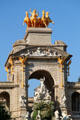 Venus sculpture by Venanci Vallmitjana under arch of Cascade fountain in Ciutadella Park. Barcelona, Spain.