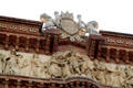 Frieze on north side of Barcelona's Arc de Triomphe. Barcelona, Spain.