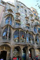 Lower level detail of Casa Batlló. Barcelona, Spain.