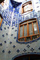 Tiled light well at Casa Batlló. Barcelona, Spain.