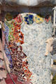 Tiled column at Casa Batlló. Barcelona, Spain.